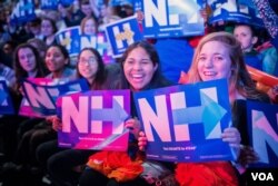 希拉里·克林頓的支持者。 （美國之音記者方正拍攝）