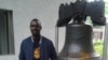 Stan Nyamanhindi at Liberty Bell, an iconic symbol of American Independence, in Philadelphia, Pennsylvania