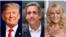 FILE - This combination photo shows, from left, President Donald Trump, attorney Michael Cohen and adult film actress Stormy Daniels.