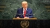 美国总统唐纳德·特朗普在纽约联合国总部举行的第80届联大上发表演讲。(2025年9月23日)
