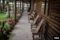 书店外的走道。（美国之音记者方正拍摄）