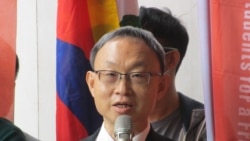 台灣東突厥斯坦協會理事長何朝棟(美國之音張永泰拍攝)