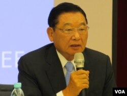 台湾海基会董事长江丙坤 (美国之音张永泰拍摄)
