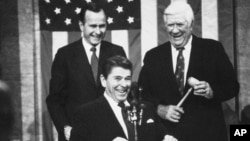 1983年1月25日，里根总统在国会发表国情咨文演讲。