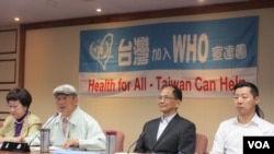 2019年5月1號台灣聯合國協進會召開國際記者會推動台灣參與世界衛生組織 (美國之音張永泰拍攝)