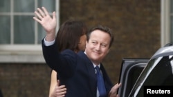 前英国首相大卫·卡梅伦最后一天就任首相职位(2016年7月13日)