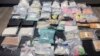 资料照：加州警方展示他们截获的42公斤的毒品芬太尼。（2022年4月23日）