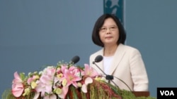 台灣總統蔡英文。 (美國之音齊勇明拍攝)