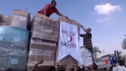 2016-07-05 美國之音視頻新聞: 人道救援車隊開始經由以色列抵達加沙