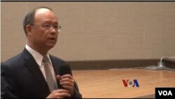 台湾新任经济部长邓振中（视频截图）