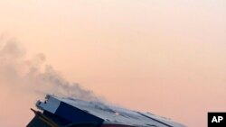 Грузовое судно Golden Ray, потерпевшее катастрофу у берегов Джорджии 