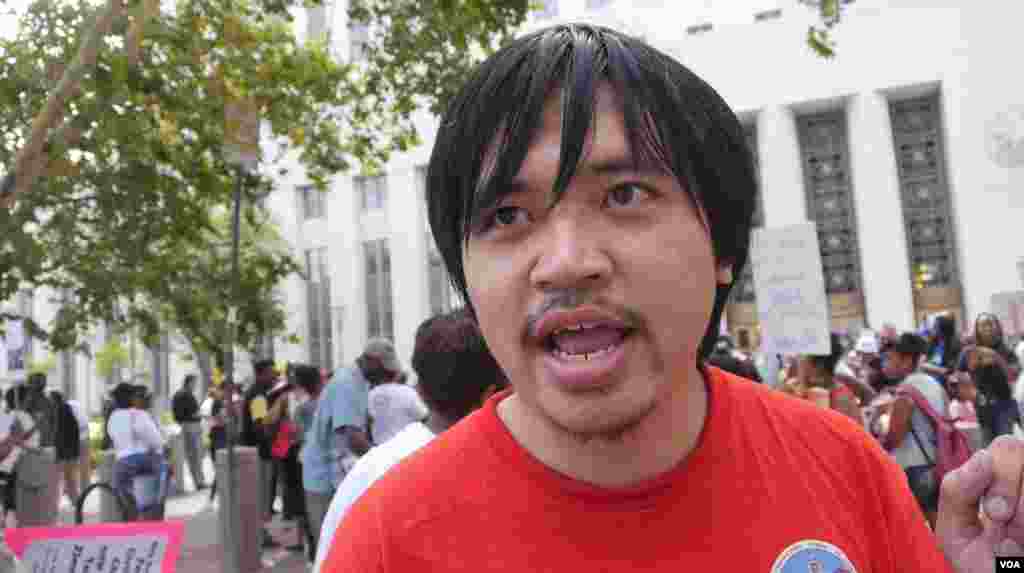 华人没有缺席（美国之音国符拍摄）