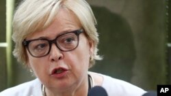 Malgorzata Gersdorf, shugabarfarko ta kotun kolin kasar Poland wadda ta ki sauka daga mukaminta bisa ga sabuwar dokar 