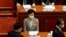 香港特首林郑月娥出席北京人大会堂举行的全国人大年度会议。（2021年3月5日）