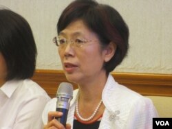 台湾执政党民进党立委尤美女 (美国之音张永泰拍摄 )