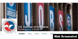 美国商会在脸书上的网页截屏