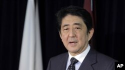 日本自民黨總裁安倍晉三(資料圖片)
