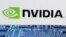 资料照：英伟达标识与芯片模板