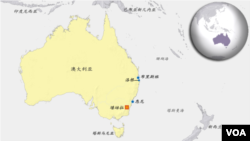澳大利亚地理位置图
