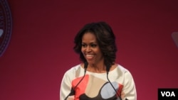 美国第一夫人米歇尔•奥巴马在北京大学向学生发表讲话
