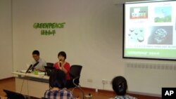綠色和平長江水污染調查報告發布會現場(資料圖片)