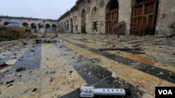 阿勒頗被損壞的古蹟奧米亞清真寺