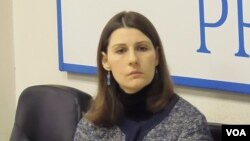 国际危机组织的索基里扬斯卡娅(美国之音白桦拍摄)