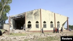 A view of St. Rita's Catholic church in Kaduna, Nigeria, after a bomb attack October 28, 2012.