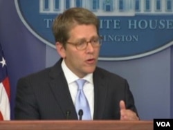 白宫发言人卡尼(美国之音视频截图)