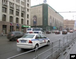 大示威當天莫斯科市中心街頭，附近是聯邦安全局總部和著名商店