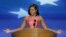 First Lady Michelle Obama addresses the Democratic National Convention in Charlotte, N.C., Sept. 4, 2012. 