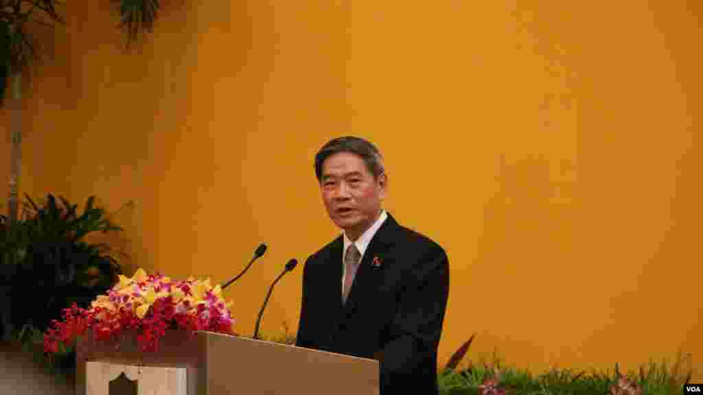 马习会后张志军召开记者会 （美国之音记者李逸华拍摄）