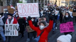 俄罗斯1月31日示威场面。