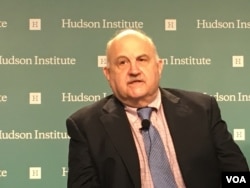 美国民主中心资深研究员的斯蒂芬·布莱恩 (美国之音钟辰芳拍摄)