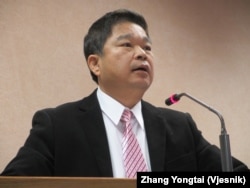 台湾在野党民进党立委蔡煌琅(美国之音张永泰拍摄)