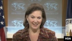 美國國務院發言人努蘭(美國之音視頻截圖)