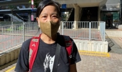 社民连主席陈宝莹形容选委会选举是民主的大倒退，也是对香港市民的侮辱 (美国之音/汤惠芸)