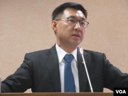 台湾在野党国民党立委江启臣(美国之音张永泰拍摄)