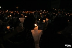 香港一年一度的六四燭光悼念集會