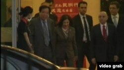 中国接待叙利亚特使 (VOA视频截图)