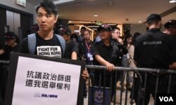 民陣召集人岑子杰。(美國之音湯惠芸)