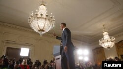 奧巴馬星期三在白宮舉行競選獲勝後首場記者會