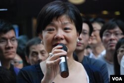 公民黨主席余若薇在街頭論壇表示，願意為爭取香港人有真普選坐監