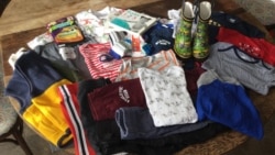 苏西·马迪尔一家为乔舒亚准备的衣物用品