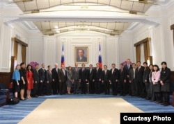 马英九会见美国贸易谈判代表团 (总统府提供)