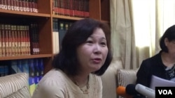 台湾日本关系协会代理秘书长张淑玲（美国之音记者申华 拍摄）