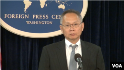 负责APEC事务的美国高级官员王晓岷（美国之音 拍摄）