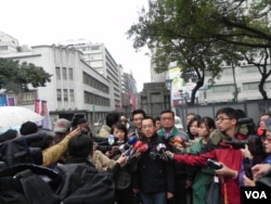 陈水扁儿子陈致中接受媒体采访（美国之音许波拍摄）