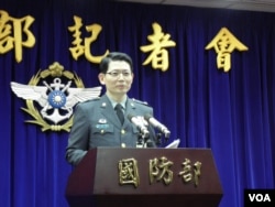 台灣國防部發言人羅紹和(美國之音申華拍攝)