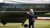 President Donald Trump walks on the South Lawn of the White House in Washington, Aug. 4, 2017, to board Marine One helicopter for a short trip to Andrews Air Force Base, Maryland, en route to Bedminster, N.J., for vacation.
